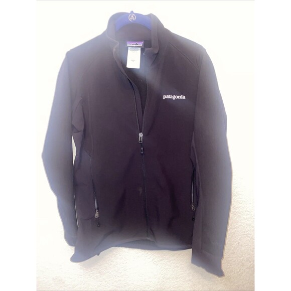 Patagonia Adze Hybrid Jacket Polartec Windbloc Softshell Black Women XS Zip - Picture 1 of 13